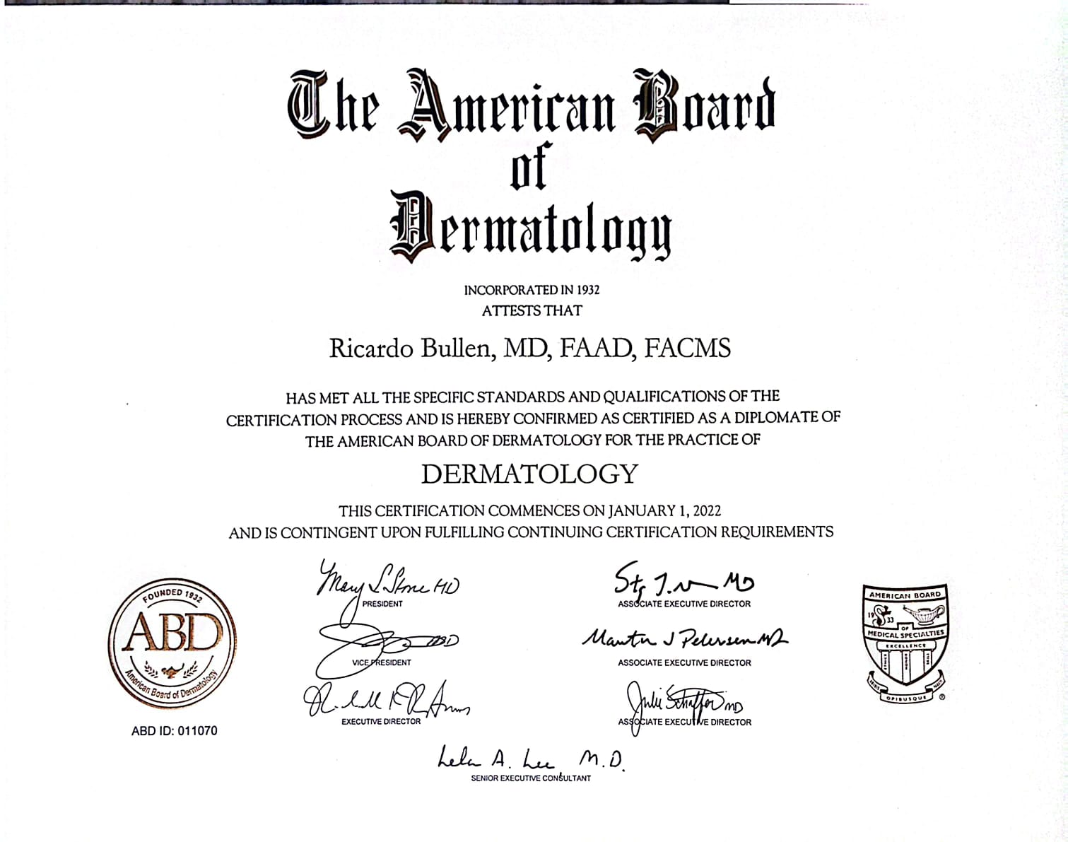 Certificate 25