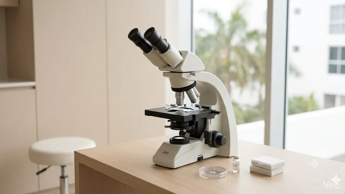 Microscope for dermatologic evaluation